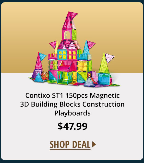 Contixo ST1 150pcs Magnetic 3D Building Blocks Construction Playboards