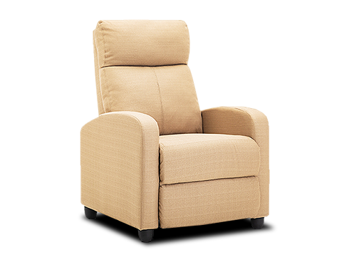 LSSPAID Fabric Adjustable Recliner Chair w/ Thick Seat Cushion and Backrest, Beige