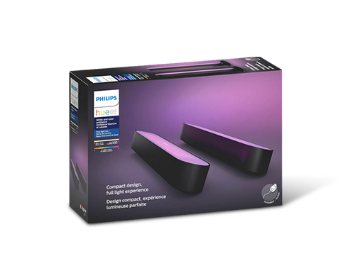 (2 Pack Base Kit) Philips Hue Play White & Color Smart Light, Hub Required/Power Supply Included