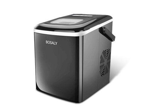 BOSALY Ice Maker Machine, 26lbs 24h Ice Cube Maker, Black