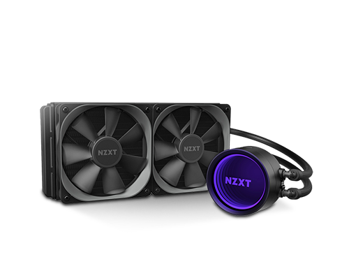 NZXT Kraken X53 240mm - RL-KRX53-01 - AIO RGB CPU Liquid Cooler - Rotating Infinity Mirror Design