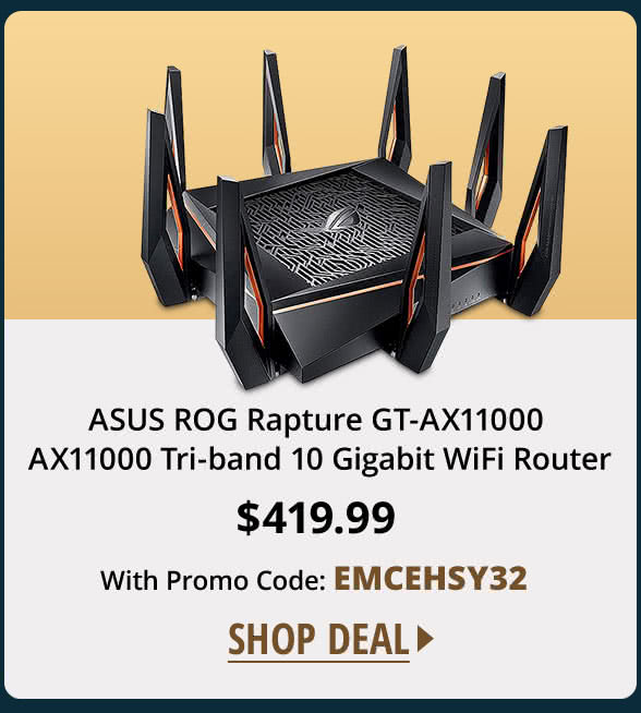 ASUS ROG Rapture GT-AX11000 AX11000 Tri-band 10 Gigabit WiFi Router