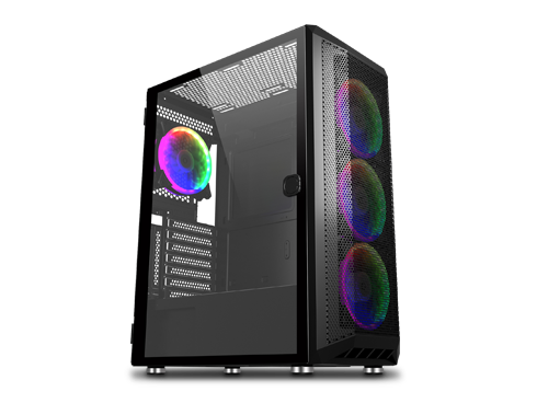 ESGAMING 205 A500 Mesh Airflow Compact ATX Mid-Tower PC Gaming Case-Vertical GPU Mount