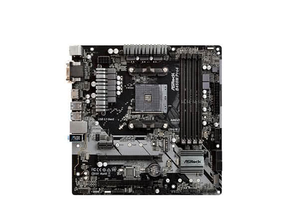 ASRock B450M PRO4 AM4 AMD Promontory B450 SATA 6Gb/s Micro ATX AMD Motherboard