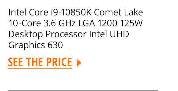 Intel Core i9-10850K Comet Lake 10-Core 3.6 GHz LGA 1200 125W Desktop Processor Intel UHD Graphics 630