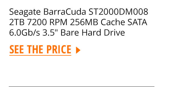 Seagate BarraCuda ST2000DM008 2TB 7200 RPM 256MB Cache SATA 6.0Gb/s 3.5" Bare Hard Drive