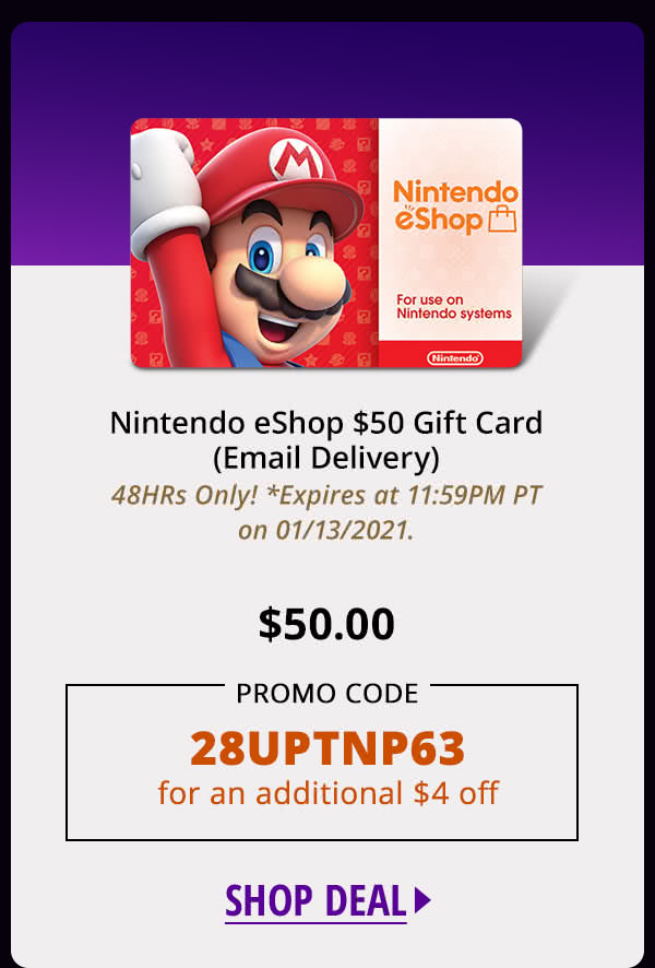 Nintendo eShop $50 Gift Card - (Email Delivery)