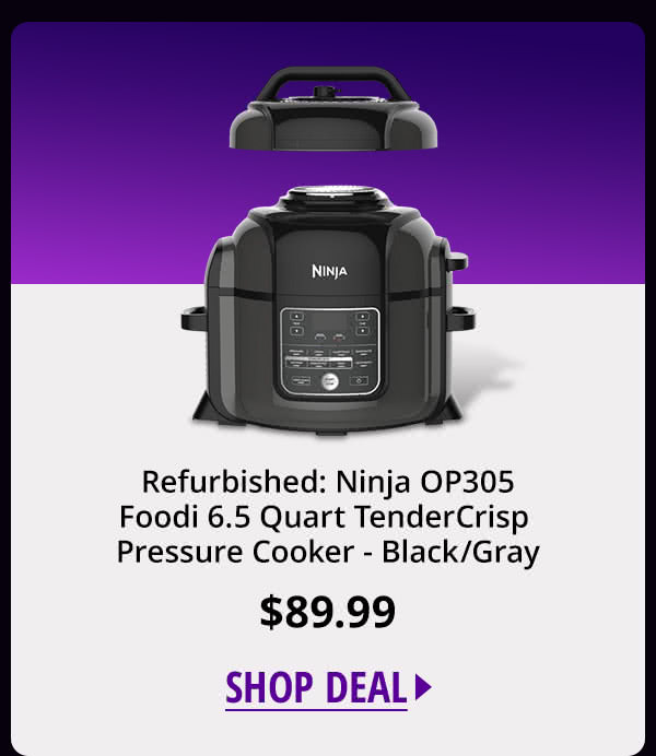 Refurbished: Ninja OP305 Foodi 6.5 Quart TenderCrisp Pressure Cooker - Black/Gray