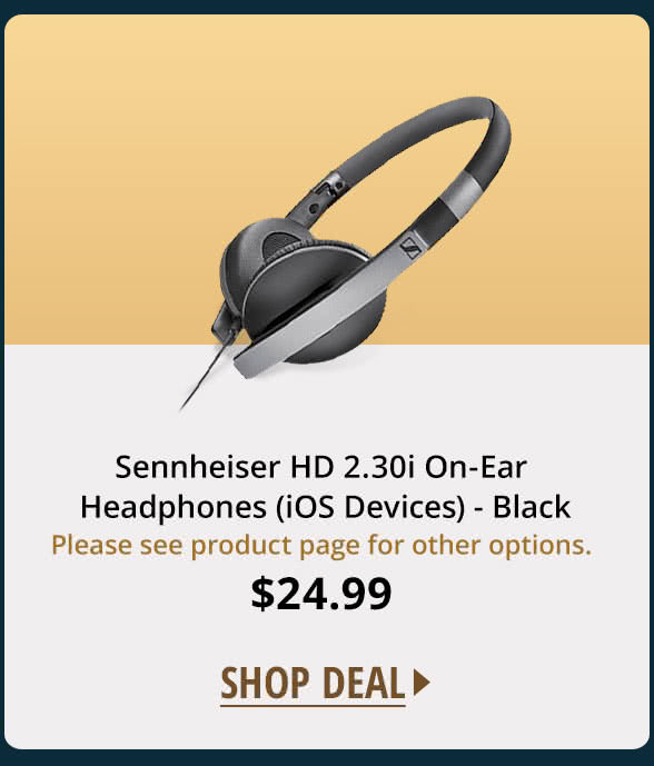 Sennheiser HD 2.30i On-Ear Headphones (iOS Devices) - Black