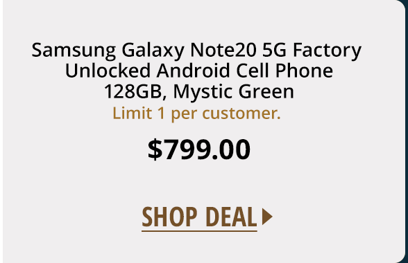 Samsung Galaxy Note20 5G Factory Unlocked Android Cell Phone 128GB, Mystic Green