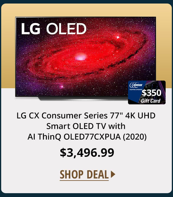 LG CX Consumer Series 77" 4K UHD Smart OLED TV with AI ThinQ OLED77CXPUA (2020)