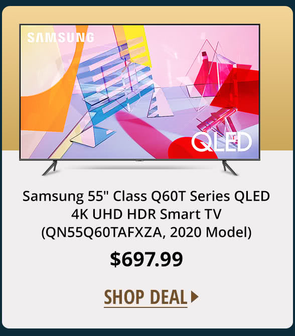 Samsung 55" Class Q60T Series QLED 4K UHD HDR Smart TV (QN55Q60TAFXZA, 2020 Model)