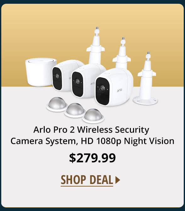 Arlo Pro 2 Wireless Security Camera System, HD 1080p Night Vision