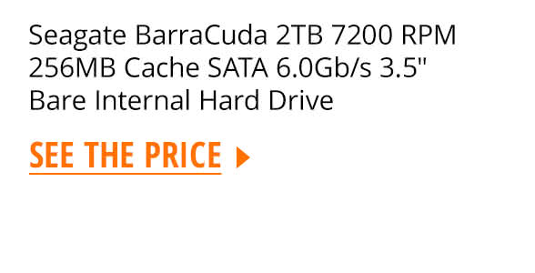 Seagate BarraCuda 2TB 7200 RPM 256MB Cache SATA 6.0Gb/s 3.5" Bare Internal Hard Drive