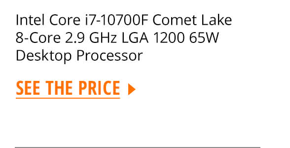 Intel Core i7-10700F Comet Lake 8-Core 2.9 GHz LGA 1200 65W Desktop Processor