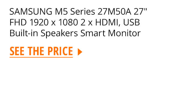 SAMSUNG M5 Series 27M50A 27" FHD 1920 x 1080 2 x HDMI, USB Built-in Speakers Smart Monitor