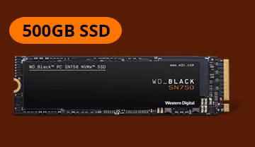 $62.99 WD BLACK SN750 NVMe M.2 2280 500GB SSD