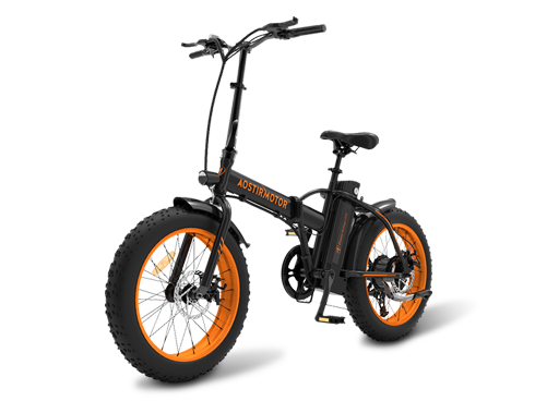 AOSTIRMOTOR Folding Electric Bike 500W Motor, 20"Fat Tire Shimano 7-Speed Ebike, 36V 13AH Removable Lithium Battery