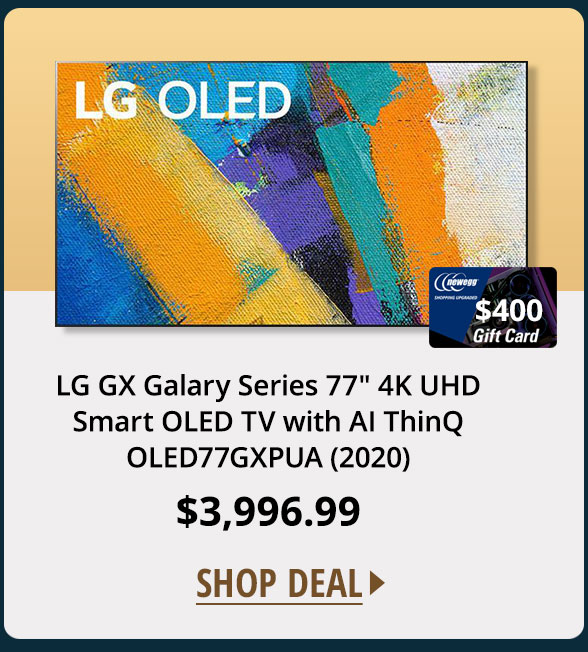 LG GX Galary Series 77" 4K UHD Smart OLED TV with AI ThinQ OLED77GXPUA (2020)