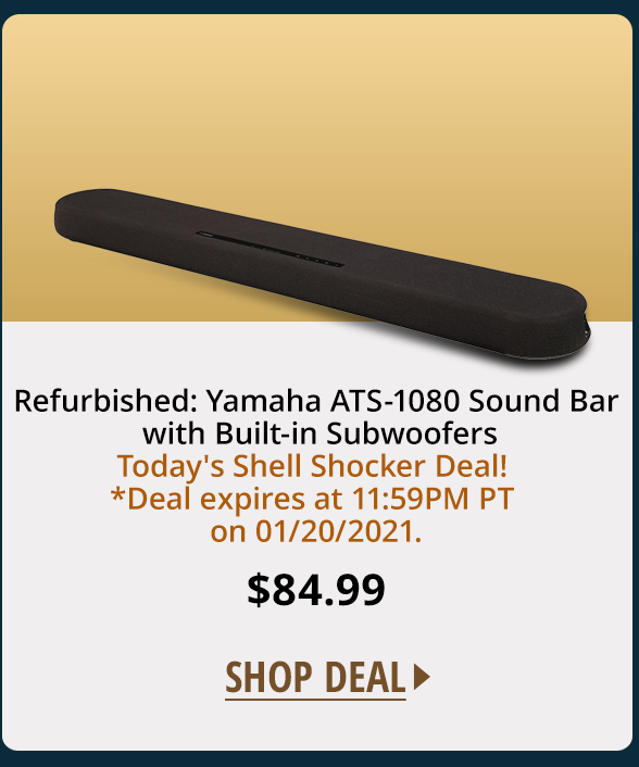 Refurbished: Yamaha ATS-1080 Sound Bar with Built-in Subwoofers