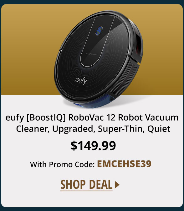 eufy [BoostIQ] RoboVac 12 Robot Vacuum Cleaner, Upgraded, Super-Thin, Quiet