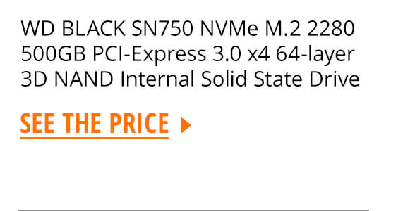 WD BLACK SN750 NVMe M.2 2280 500GB PCI-Express 3.0 x4 64-layer 3D NAND Internal Solid State Drive