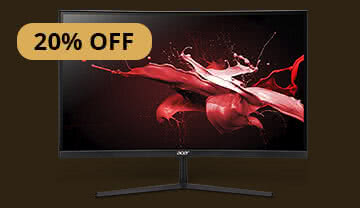 20% Off Acer EI272UR 27" 144Hz 2K FreeSync 2 Backlit LED Curved Gaming Monitor