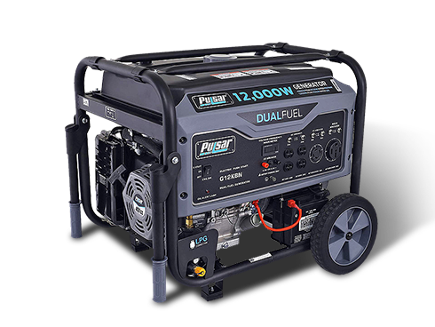 Pulsar G12KBN Heavy Duty Portable Dual Fuel Generator 9500 Rated Watts & 12000 Peak Watts Gas & LPG Electric Start