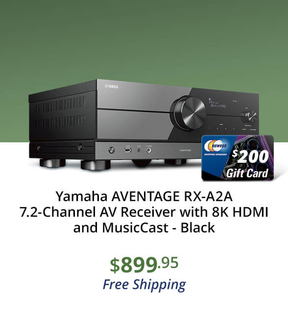 Yamaha AVENTAGE RX-A2A 7.2-Channel AV Receiver with 8K HDMI and MusicCast - Black