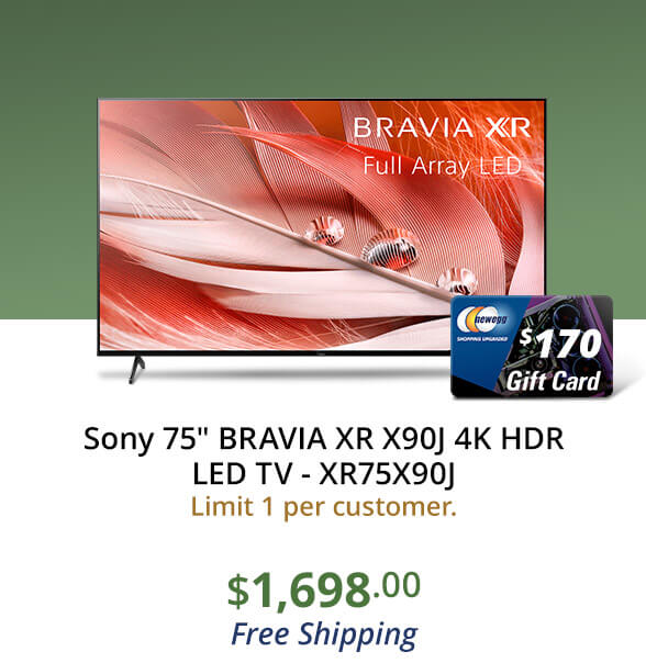 Sony 75" BRAVIA XR X90J 4K HDR LED TV - XR75X90J