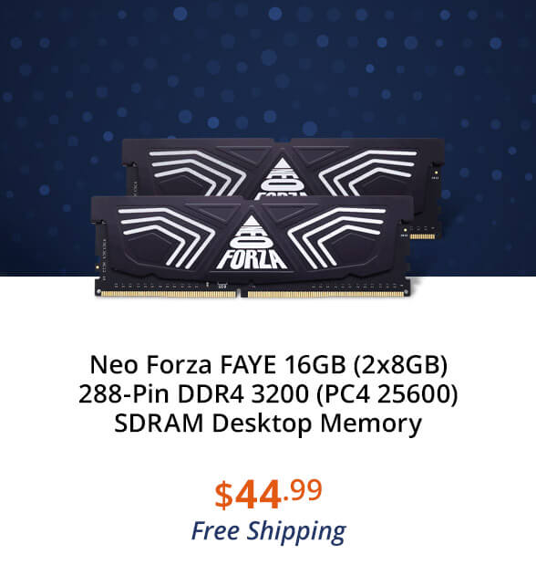 Neo Forza FAYE 16GB (2x8GB) 288-Pin DDR4 3200 (PC4 25600) SDRAM Desktop Memory