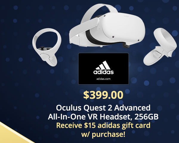 Oculus Quest 2 Advanced All-In-One VR Headset, 256GB, Receive $15 adidas gift card w/ purchase!