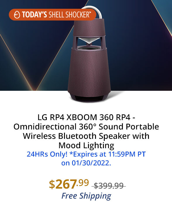 LG RP4 XBOOM 360 RP4 - Omnidirectional 360° Sound Portable Wireless Bluetooth Speaker with Mood Lighting