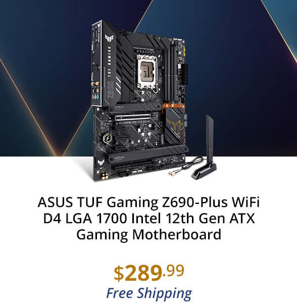 ASUS TUF Gaming Z690-Plus WiFi D4 LGA 1700 Intel 12th Gen ATX Gaming Motherboard