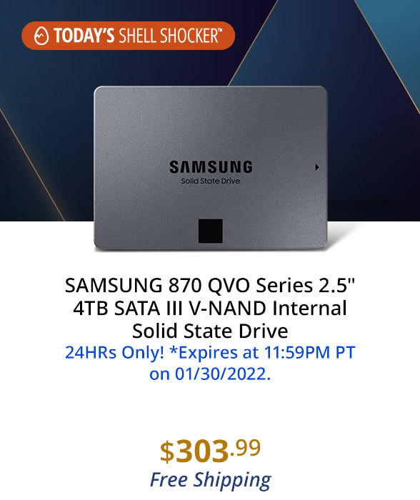 SAMSUNG 870 QVO Series 2.5" 4TB SATA III V-NAND Internal Solid State Drive