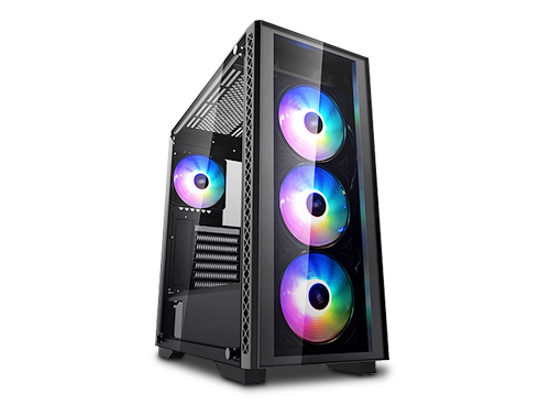 DEEPCOOL MATREXX 50 ADD-RGB 4F Mid-Tower Case 4x120mm ADD-RGB Fans, Full-size Tempered Glass Side And Front Panel, Motherboard SYNC Control