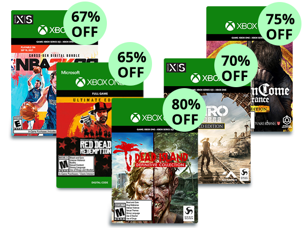 Up to 80% Off on Select Xbox Digital Games & More*