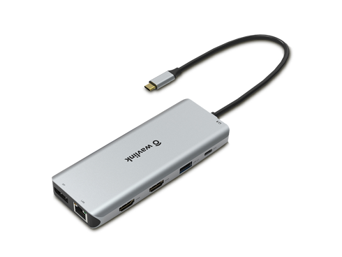 WAVLINK USB C Docking Station,13 in 1 Multiport USB C Adapter Triple Display for MacOS and Windows,USB C Hub with 2 HDMI 4K, DisplayPort, 4 USB, 87W PD, Gigabit Ethernet, SD/TF Card Reader, Mic/Audio