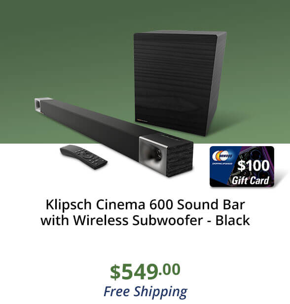 Klipsch Cinema 600 Sound Bar with Wireless Subwoofer - Black