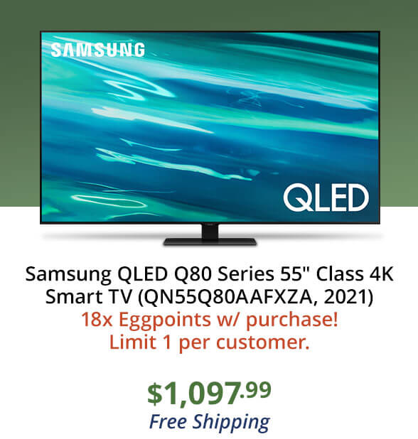 Samsung QLED Q80 Series 55" Class 4K Smart TV (QN55Q80AAFXZA, 2021)