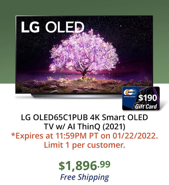 LG OLED65C1PUB 4K Smart OLED TV w/ AI ThinQ (2021)