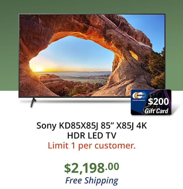 Sony KD85X85J 85” X85J 4K HDR LED TV