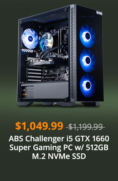 ABS Challenger i5 GTX 1660 Super Gaming PC w/ 512GB M.2 NVMe SSD