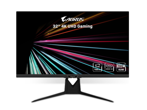 AORUS FI32U 32" (31.5" Viewable) 4K SS IPS Exclusive Built-in ANC, 3840x2160 144Hz 1ms GTG, DP 1.4, HDMI 2.1, 2x USB 3.0, KVM w/ USB Type-C, AMD FreeSync Premium Pro Height Adjust Gaming Monitor