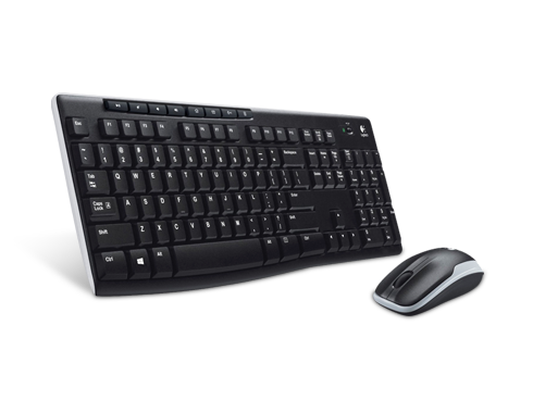 Logitech MK270 Wireless Keyboard and Mouse Combo 920-004536 - USB 2.0 RF Wireless Ergonomic Keyboard & Mouse