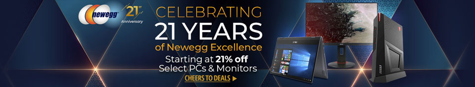 Celebrating 21 -Years of Newegg Excellence