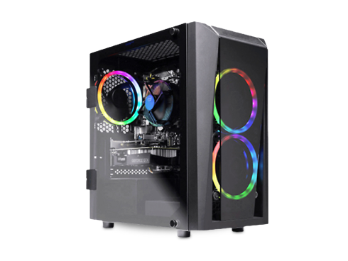 Skytech Blaze 2.0 Gaming Computer PC Desktop - Intel i5-10400F, GTX 1660 Super, 500GB SSD, 16GB DDR4 3200, RGB Fans, AC WiFi, Windows 10 Home 64-Bit, Black