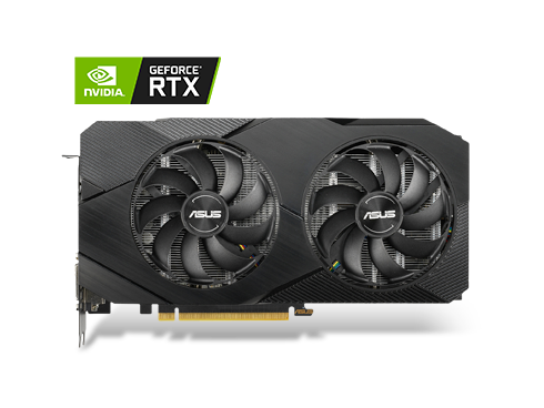 ASUS GeForce RTX 2060 Overclocked 6G GDDR6 Dual-Fan EVO Edition VR Ready HDMI DisplayPort DVI Graphics Card (DUAL-RTX2060-O6G-EVO)