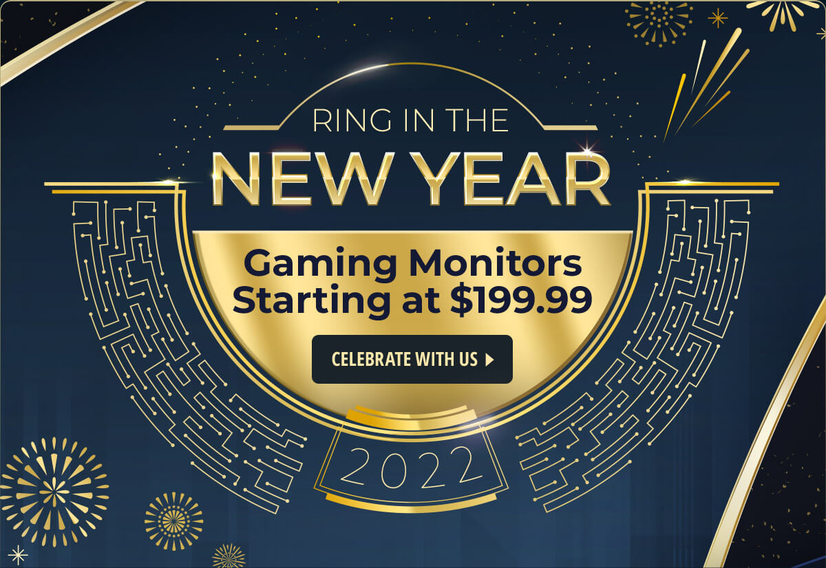 Ring in the New Year -- Gaming Monitors Starting at $199.99