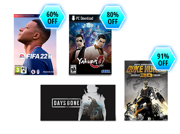 New Year Sale!  Up to 91% off Select Digital Games*